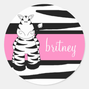 LGC   One Hot Momma Zebra Sticker Lichtroze