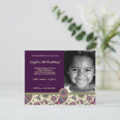 LGC | Paars van Zoete Paisley Kaart (Staand voorkant)