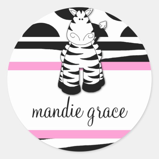 LGC | Polka Dotted Zebra Sticker (Voorkant)