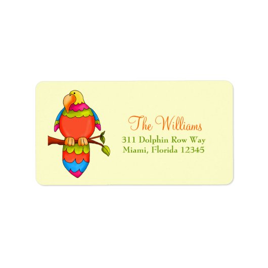 LGC Tropische Papegaai Etiket (Voorkant)