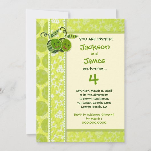 LGC | Twee erwten in een aanbesteding met twee peu Kaart (Achterkant)