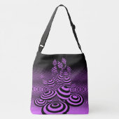 Lge Cross Body bag Magic Mushrooms optisch ontwerp Crossbody Tas (Achterkant)