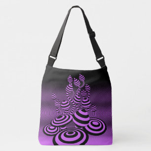 Lge Cross Body bag Magic Mushrooms optisch ontwerp Crossbody Tas