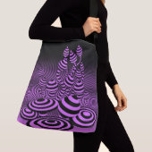Lge Cross Body bag Magic Mushrooms optisch ontwerp Crossbody Tas (Dichtbij)