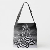 Lge Cross Body bag Magic Mushrooms optisch ontwerp Crossbody Tas (Achterkant)