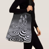 Lge Cross Body bag Magic Mushrooms optisch ontwerp Crossbody Tas (Dichtbij)