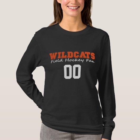 LGFH Wildcats Fan Long Sleeve Jersey Number T-shir T-shirt (Voorkant)