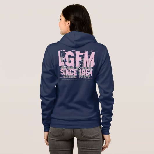 LGFM-dames met volledig Zipped Hoodie (Achterkant volledig)