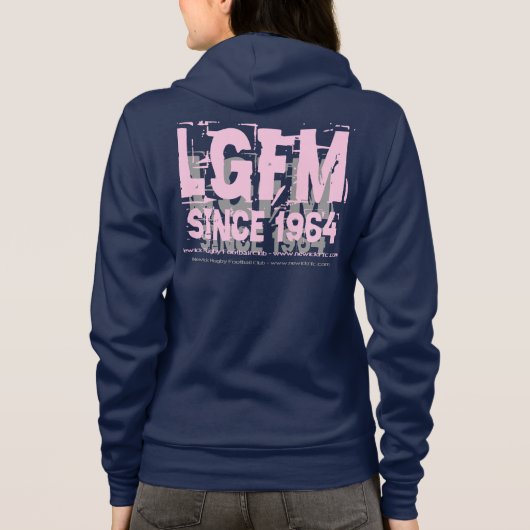 LGFM-dames met volledig Zipped Hoodie (Achterkant)