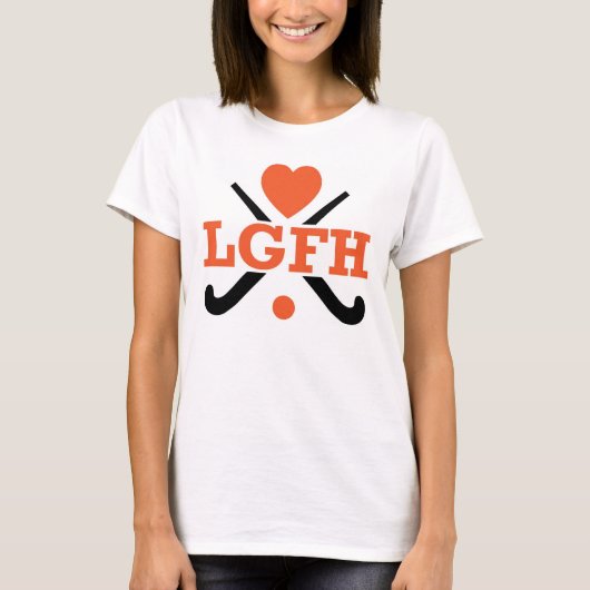 LGHS Field Hockey Heart burnout spure t-shirt (Voorkant)