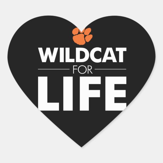 LGHS Wildcat voor leven hart Sticker (Voorkant)