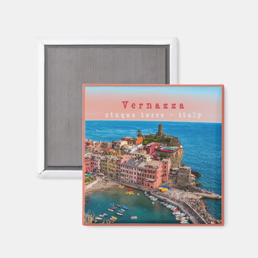LGR002 VERNAZZA - Cinque Terre - Italië - Fridge Magneet (Voorkant / Achterkant)