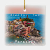 LGR002 VERNAZZA, Cinque Terre, Italië Keramisch Ornament (Achterkant)