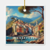 LGR006 MONTEROSSO, Cinque Terre, Italië, Keramisch Ornament (Achterkant)