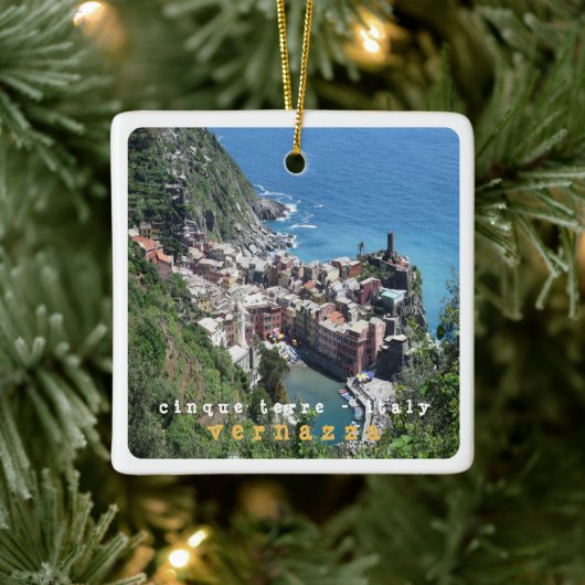 LGR007 VERNAZZA, Cinque Terre, Italië, Keramisch Ornament (Boom)