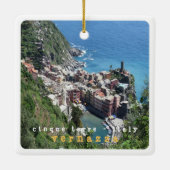 LGR007 VERNAZZA, Cinque Terre, Italië, Keramisch Ornament (Achterkant)