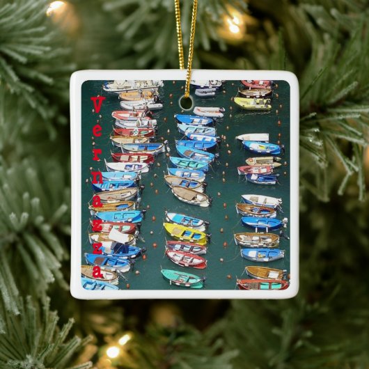 LGR016 VERNAZZA, Haven, Cinque Terre, Keramisch Ornament (Boom)