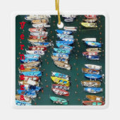 LGR016 VERNAZZA, Haven, Cinque Terre, Keramisch Ornament (Voorkant)