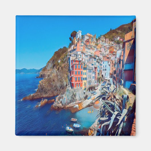 LGR035 RIOMAGGIORE, Cinque Terre, Italië, Koelkast Magneet (Voorkant)