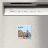 LGR038 RAPALLO, Kasteel, Ligurië, Italië, Koelkast Magneet (Insitu (Vaatwasser))