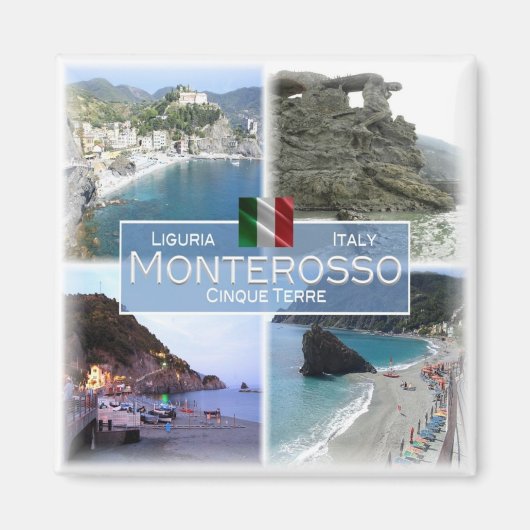 LGR059 MONTEROSSO - Mozaïek - Italië - Fridge Magneet (Voorkant)