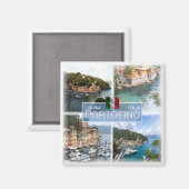 LGR062, PORTOFINO, Mozaïek, Italië, Koelkast Magneet (Voorkant / Achterkant)