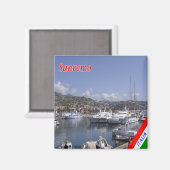 LGR081 SANREMO - Port - Liguria - Italië - Fridge Magneet (Voorkant / Achterkant)