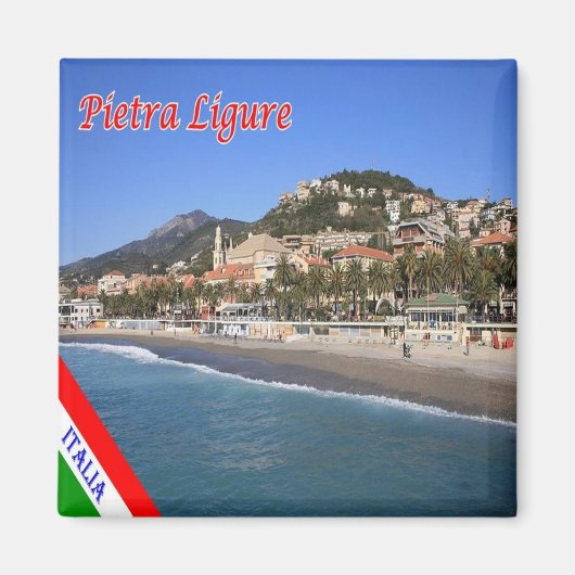 LGR083 PIETRA LIGURE, Ligurië, Italië, Koelkast Magneet (Voorkant)