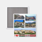 LGR104 CINQUE TERRE I Love - Italy - Fridge Magneet (Voorkant / Achterkant)