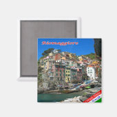 LGR134 RIOMAGGIORE, Cinque Terre, Italië, Koelkast Magneet (Voorkant / Achterkant)