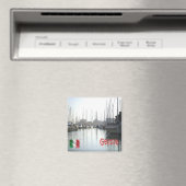 LGR148 GENUA Port, Ligurië, Italië, Koelkast Magneet (Insitu (Vaatwasser))