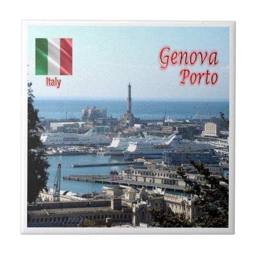 LGR150 GENOA PORT, Liguria, Italië; Tegeltje (Voorkant)