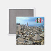 LGR156 GENUA Cityscape, Italië, Koelkast Magneet (Voorkant / Achterkant)