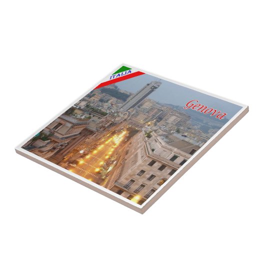 LGR163 GENUA, Brigata Liguria, Italië Tegeltje (Zijkant)