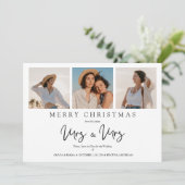 LGTB Lesbian Whimsical MRS. & MRS. Feestdagenkaart (Staand voorkant)