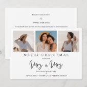 LGTB Lesbian Whimsical MRS. & MRS. Feestdagenkaart (Voorkant / Achterkant)