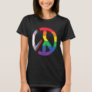LGTBIAQ+ Pride Vredesbord Vlag T-shirt