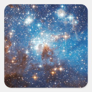LH 95 Stervormingsgebied - Hubble-ruimtest foto Vierkante Sticker