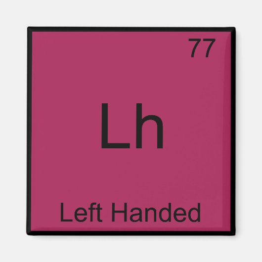 Lh - linker handbediend scheikundig teken T Magneet (Voorkant)