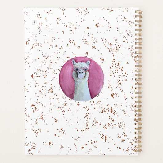 Lhama descolada planner (Achterkant)