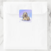 Lhasa Angel KiniArt Square Sticker (Tas)
