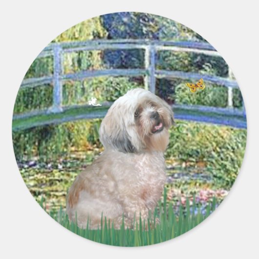 Lhasa Apso 10 - Brug Ronde Sticker (Voorkant)