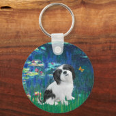 Lhasa Apso 2 - Lelies 5 Sleutelhanger (Voorkant)