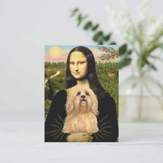 Lhasa Apso 9 - Mona Lisa Briefkaart (Staand voorkant)