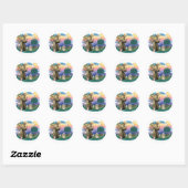 Lhasa Apso (#9) Ronde Sticker (Vel)