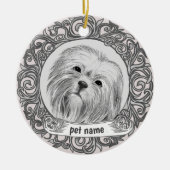Lhasa Apso Aandenken sieraad Keramisch Ornament (Voorkant)