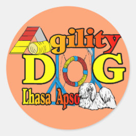 Lhasa Apso Agility Gifts Ronde Sticker