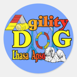 Lhasa Apso Agility Gifts Ronde Sticker