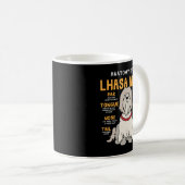 Lhasa Apso Anatomy Funny Dog mam Pap Gift Sweatshi Koffiemok (Voorkant rechts)