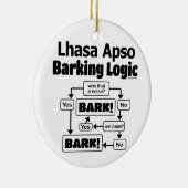Lhasa Apso Barking Logic Keramisch Ornament (Rechts)